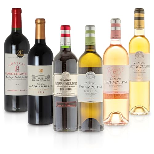Feinste Weine Weinselection Bordeaux - 6 Weine aus der Region Bordeaux, Rouge/Rosé/Blanc - Entre-Deux-Mers, Escoussans, Saint Emilion, (6x0,75l) von Feinste Weine