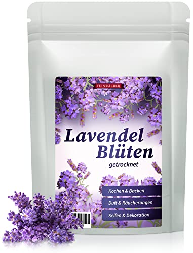 Feinwälder® getrocknete Lavendelblüten 2 kg im wiederverschließbaren Beutel/lose Tee-Blüten zur Beruhigung/Duft gegen Motten im Kleiderschrank/Seifen-Herstellung u. Lavendelsäckchen von Feinwälder