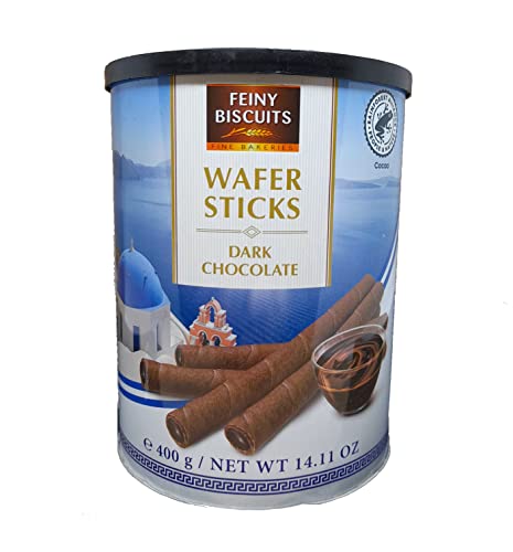 Feiny Biscuits Wafer Sticks Waffelröllchen mit Zartbitterschokolade 400g von Feiny Biscuits