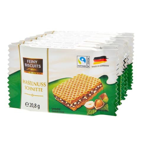 Waffeln mit Kakaocreme und Haselnüssen 8x20,8g von Feiny Biscuits