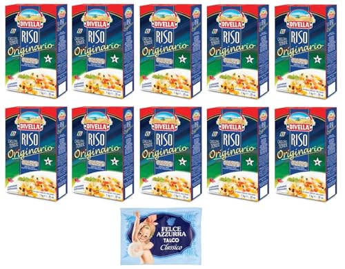 10er-Pack Divella Riso Originario,Runde Reiskörner, italienischer Reis, ideal für traditionelle Rezepte,1kg Vakuumverpackung + 1er-Pack Kostenlos Felce Azzurra Talkumpuder, 100g-Beutel 10er-Pack Divella Riso Originario,Runde Reiskörner, italienischer Reis, ideal für traditionelle Rezepte,1kg Vakuumverpackung + 1er-Pack Kostenlos Felce Azzurra Talkumpuder, 100g-Beutel von Felce Azzurra