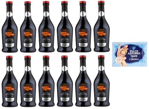 12er-Pack Monari Federzoni Aceto Balsamico di Modena I.G.P.Gusto Rotondo,Balsamico-Essig aus Modena I.G.P.,500ml Glasflasche + 1er-Pack Kostenlos Felce Azzurra Talkumpuder, 100g-Beutel von Felce Azzurra