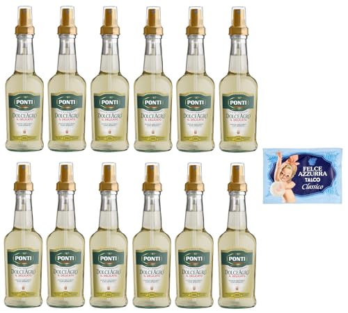 12er-Pack Ponti Essig Dolceagro Il Delicato Spray Weinessig Essig und aromatischer Traubenmost,250ml Glasflasche + 1er-Pack Kostenlos Felce Azzurra Talkumpuder, 100g-Beutel 12er-Pack Ponti Essig Dolceagro Il Delicato Spray Weinessig Essig und aromatischer Traubenmost,250ml Glasflasche + 1er-Pack Kostenlos Felce Azzurra Talkumpuder, 100g-Beutel von Felce Azzurra