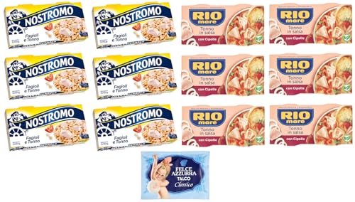 12er-Pack Testpaket Rio Mare Thunfisch und Zwiebeln + Nostromo Thunfisch und Bohnen Fertiggericht, 2x150g + 1er-Pack Kostenlos Felce Azzurra Talkumpuder, 100g-Beutel 12er-Pack Testpaket Rio Mare Thunfisch und Zwiebeln + Nostromo Thunfisch und Bohnen Fertiggericht, 2x150g + 1er-Pack Kostenlos Felce Azzurra Talkumpuder, 100g-Beutel von Felce Azzurra