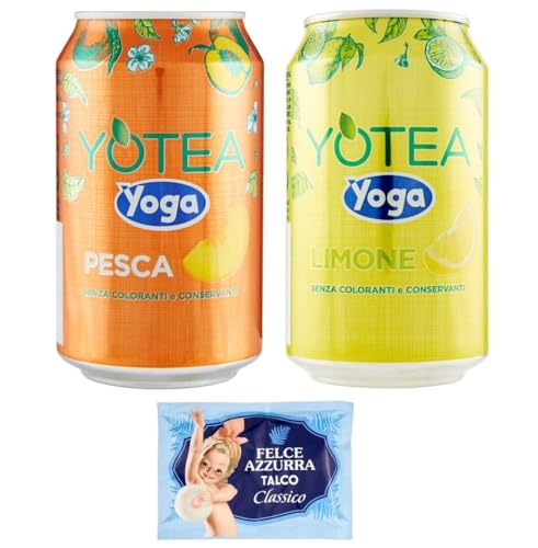 24er-Pack Testpaket Yoga Yotea,Erfrischendes Alkoholfreies Getränk,Eistee mit Zitrone + Eistee mit Pfirsich,330ml Einwegdose + 1er-Pack Kostenlos Felce Azzurra Talkumpuder, 100g-Beutel 24er-Pack Testpaket Yoga Yotea,Erfrischendes Alkoholfreies Getränk,Eistee mit Zitrone + Eistee mit Pfirsich,330ml Einwegdose + 1er-Pack Kostenlos Felce Azzurra Talkumpuder, 100g-Beutel von Felce Azzurra