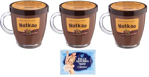 3er-Pack Nutkao Crema Cacao con Nocciole,Streichfähige Creme Kakao mit Haselnüssen,Italienische Creme, 330g-Glas + 1er-Pack Kostenlos Felce Azzurra Talkumpuder, 100g-Beutel 3er-Pack Nutkao Crema Cacao con Nocciole,Streichfähige Creme Kakao mit Haselnüssen,Italienische Creme, 330g-Glas + 1er-Pack Kostenlos Felce Azzurra Talkumpuder, 100g-Beutel von Felce Azzurra