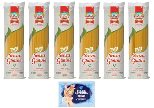 6er-Pack Divella Glutenfreie Pasta Spaghetti mit Maismehl und Reis Senza Glutine,Glutenfreienudeln 400g + 1er-Pack Kostenlos Felce Azzurra Talkumpuder, 100g-Beutel 6er-Pack Divella Glutenfreie Pasta Spaghetti mit Maismehl und Reis Senza Glutine,Glutenfreienudeln 400g + 1er-Pack Kostenlos Felce Azzurra Talkumpuder, 100g-Beutel von Felce Azzurra