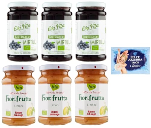 6er-Pack Testpaket Marmelade Ohi Vita Blaubeer + Rigoni di Asiago Zitronen,Cremiges Fruchtkompott,250g Glas + 1er-Pack Kostenlos Felce Azzurra Talkumpuder, 100g-Beutel 6er-Pack Testpaket Marmelade Ohi Vita Blaubeer + Rigoni di Asiago Zitronen,Cremiges Fruchtkompott,250g Glas + 1er-Pack Kostenlos Felce Azzurra Talkumpuder, 100g-Beutel von Felce Azzurra