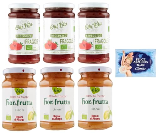 6er-Pack Testpaket Marmelade Ohi Vita Erdbeer + Rigoni di Asiago Zitronen,Cremiges Fruchtkompott,250g Glas + 1er-Pack Kostenlos Felce Azzurra Talkumpuder, 100g-Beutel 6er-Pack Testpaket Marmelade Ohi Vita Erdbeer + Rigoni di Asiago Zitronen,Cremiges Fruchtkompott,250g Glas + 1er-Pack Kostenlos Felce Azzurra Talkumpuder, 100g-Beutel von Felce Azzurra