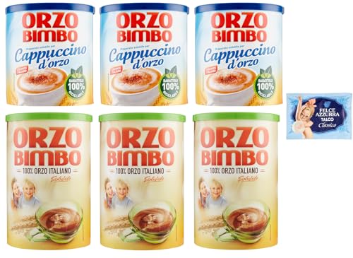 6er-Pack Testpaket Orzo Bimbo Löslich-Gersten-Cappuccino 150g + Orzo Bimbo Löslich-Gersten 200g,eine koffeinfreie Alternative + 1er-Pack Kostenlos Felce Azzurra Talkumpuder, 100g-Beutel 6er-Pack Testpaket Orzo Bimbo Löslich-Gersten-Cappuccino 150g + Orzo Bimbo Löslich-Gersten 200g,eine koffeinfreie Alternative + 1er-Pack Kostenlos Felce Azzurra Talkumpuder, 100g-Beutel von Felce Azzurra