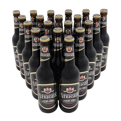 Dresdner Schwarzer Steiger - Schwarzbier (20 Flaschen à 0,5 l / 5,0 % vol.) inc. 1.60€ MEHRWEG Pfand von Feldschlößchen Brauerei