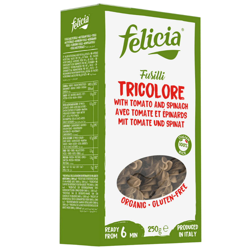 Bio Reis Fusilli Tricolore Bio Reis Fusilli Tricolore von Felicia