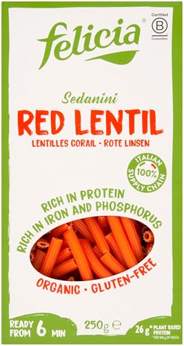 Felicia Bio Rote Linsen Sedanini glutenfrei 250g von ANDRIANI SPA