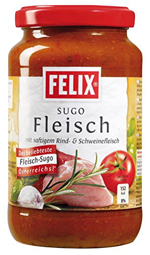 Felix Sugo mit Fleisch, mit Rind- und Schweinefleisch - 580 g Felix Sugo mit Fleisch, mit Rind- und Schweinefleisch - 580 g von Felix Austria