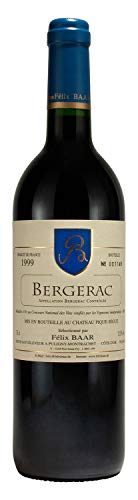 Bergerac 1999 - Preisgekrönter französischer Rotwein, Besonderer Jahrgang, Trocken, 12,5% (1 x 750ml) von Félix Baar Grands Vins Fins