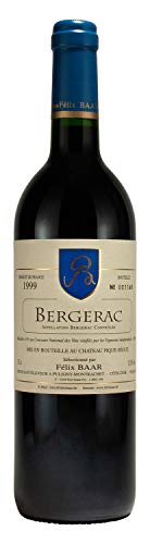 Bergerac 1999 - Preisgekrönter französischer Rotwein, Besonderer Jahrgang, Trocken, 12,5% (1 x 750ml) von Félix BAAR GRANDS VINS FINS