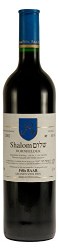 Shalom Dornfelder Deutscher Rot-wein Rheinhessen 2002, Halbtrocken, Koscher Shalom Dornfelder Deutscher Rot-wein Rheinhessen 2002, Halbtrocken, Koscher von Félix Baar Grands Vins Fins