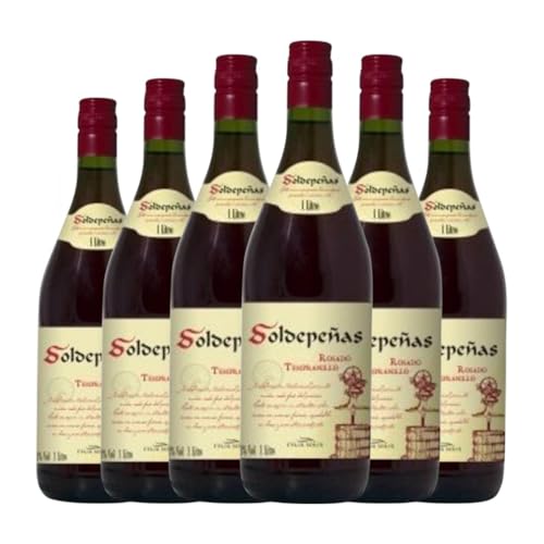 Félix Solís Soldepeñas Rosado Tempranillo Valdepeñas 1 L Rosé-Wein (Karton mit 6 Flaschen von 1 L) von Félix Solís