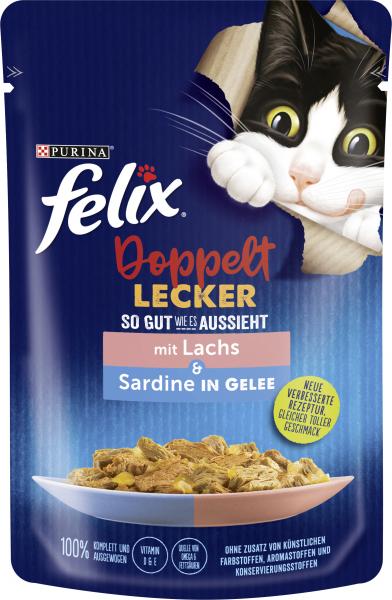 Felix Doppelt lecker So gut wie es aussieht mit Lachs & Sardine in Gelee von Felix
