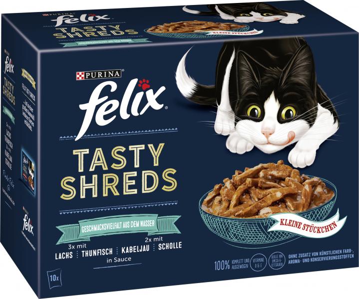 Felix Tasty Shreds Geschmacksvielfalt aus dem Wasser von Felix