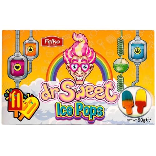 Dr. Sweet Ice Pops Gummies Fruchtgummi fruchtiges Eis am Stil 90g Dr. Sweet Ice Pops Gummies Fruchtgummi fruchtiges Eis am Stil 90g von Felko Holland
