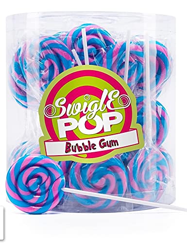 Spirallollies | Mini Lutscher | Swingle Pop Bubble Gum |12gx50 Stk. von Felko