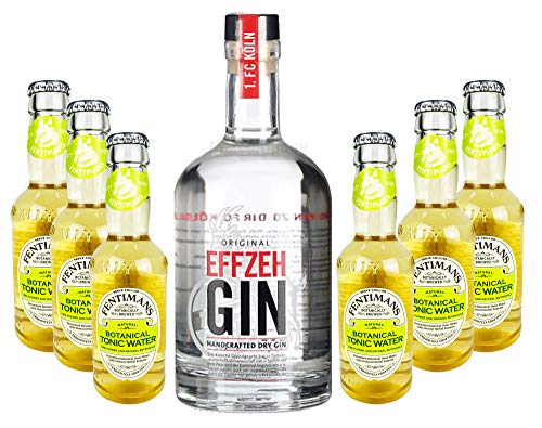 Effzeh Handcrafted Dry Gin 0,5l 500ml (42% Vol) + 6xFentimans Botanical Tonic Water 0,2l MEHRWEG inkl. Pfand Gin Tonic Bar- [Enthält Sulfite] von Fentimans-Fentimans