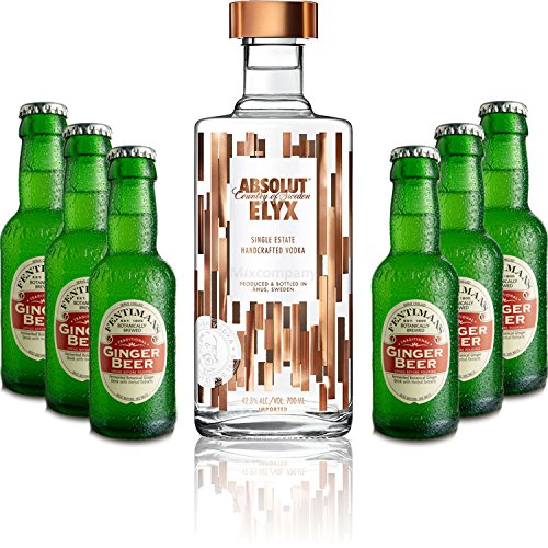 Moscow Mule Set - Absolut Elyx Vodka 0,7l 700ml (42,3% Vol) + 6x Fentimans Ginger Beer 200ml - Inkl. Pfand MEHRWEG von Fentimans-Fentimans