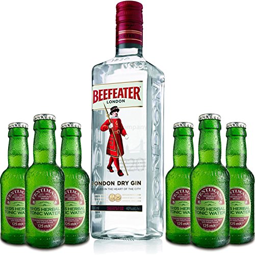 Gin Tonic Set - Beefeater Dry Gin 0,7l 700ml (47% Vol) + 6x Fentimans Herbal Tonic Water 200ml inkl. Pfand MEHRWEG von Fentimans-Fentimans