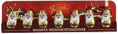 Feodora Massive Weihnachtsmännchen aus Vollmilch-Schokolade im Stehschuber, 2er Pack (2 x 56 g) von Feodora