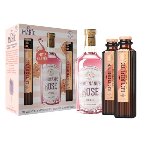 Ferdinand's | Rosé Aperitif | Perfektes Sommergetränk mit Rhabarber und Holunderblüte | Mit Le Tribute Pink Grapefruit Soda | 500ml + 2 x 200ml | 17% vol. Ferdinand's | Rosé Aperitif | Perfektes Sommergetränk mit Rhabarber und Holunderblüte | Mit Le Tribute Pink Grapefruit Soda | 500ml + 2 x 200ml | 17% vol. von Ferdinand´s