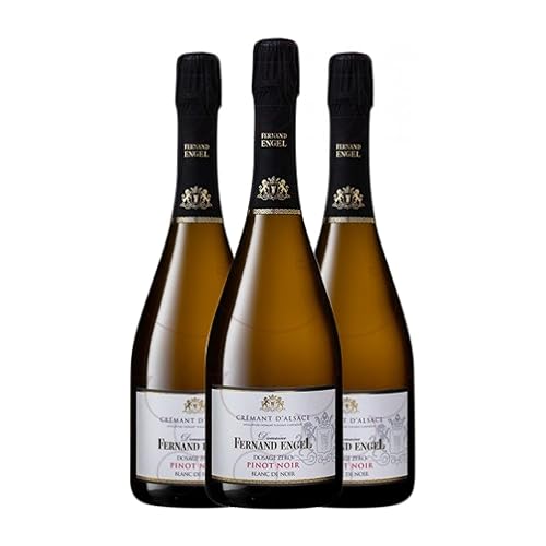 Fernand Engel Crémant Blanc de Noir Pinot Schwarz Brut Alsace Reserve 75 cl (Schachtel mit 3 Flaschen von 75 cl) von Fernand Engel