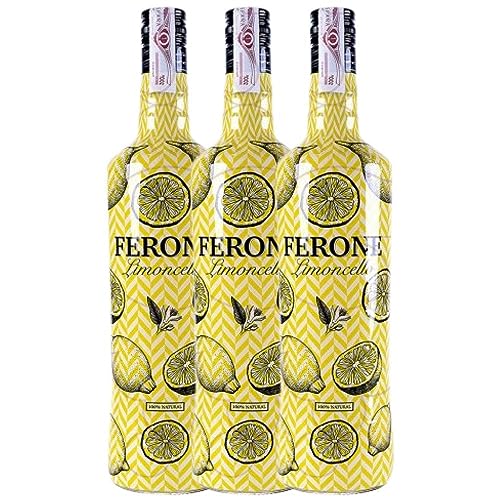 Liköre Ferone Limoncello Natural Rakete Flasche 1 L (Schachtel mit 3 Rakete Flasche von 1 L) von Ferone