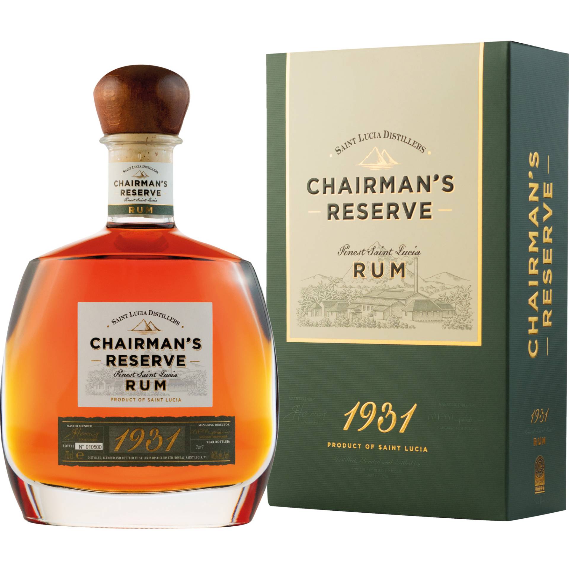 Chairman's Reserve Rum Cuvée 1931, St. Lucia, 0,7 L, 46% Vol. in Etui, Spirituosen Chairman's Reserve Rum Cuvée 1931, St. Lucia, 0,7 L, 46% Vol. in Etui, Spirituosen von Ferrand Deutschland GmbH, Sundernallee 75, 53636 Iserlohn, Deutschland