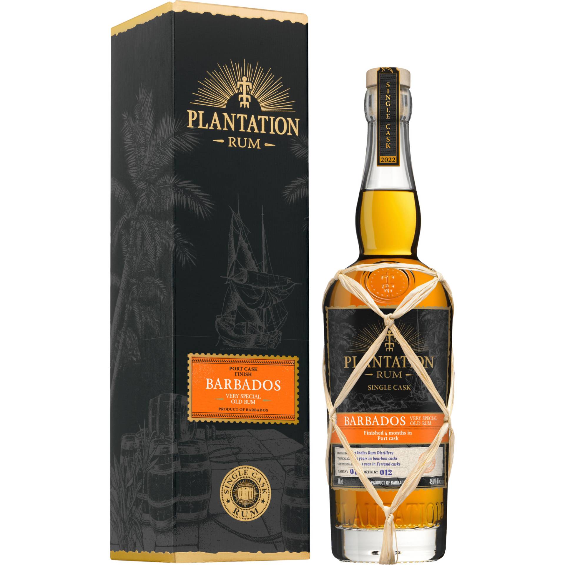 Plantation Barbados Rum VSOR Single Cask, Collection 2022, Porto Cask finished, 0,7L, 44,9%, Spirituosen von Ferrand Deutschland GmbH, Sundernallee 75, D-53636 Iserlohn