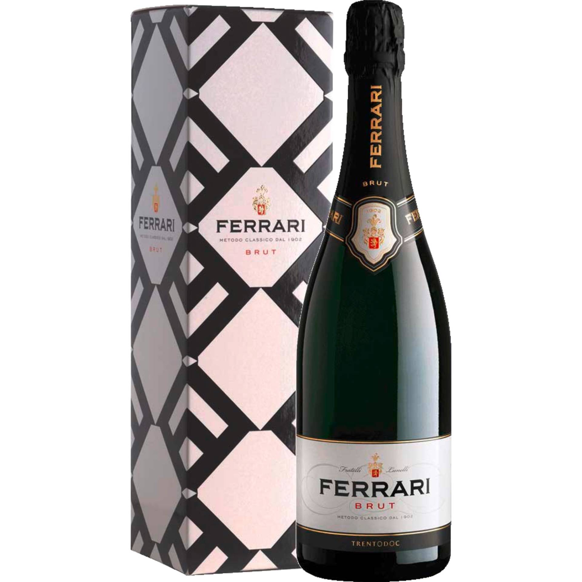 Ferrari Brut Metodo Classico, Trento DOC, Trentino, Schaumwein Ferrari Brut Metodo Classico, Trento DOC, Trentino, Schaumwein von Ferrari F.lli Lunelli S.p.A.,38040,Trento,Italien