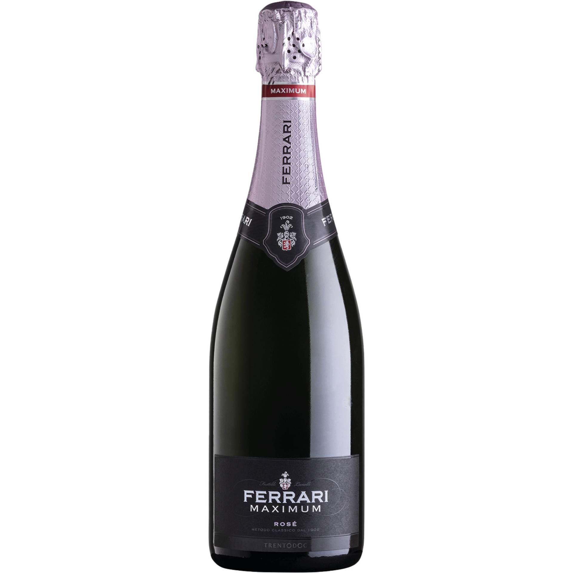 Ferrari Maximum Rosé, Trento DOC, Trentino, Schaumwein Ferrari Maximum Rosé, Trento DOC, Trentino, Schaumwein von "Ferrari F.lli Lunelli S.p.A.",38040,Trento,Italien