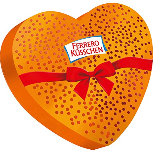 Fererro Küsschen Herz Geschenkpackung in Herzform 14 Pralinen 124g von LAOSEP