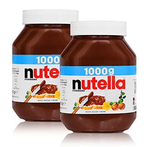 2x Ferrero Nutella Glas Brotaufstrich Schokolade 1000g von Ferrero