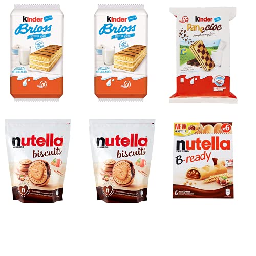 2x Kinder Brioss 2x Nutella Biscuits 1x Kinder Panecioc 1x Nutella B ready von Ferrero
