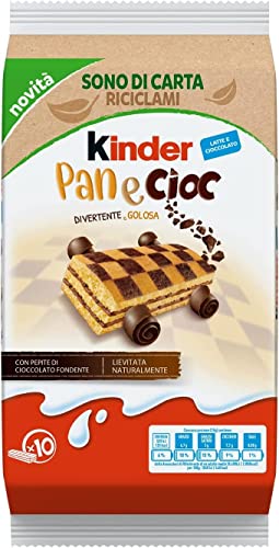 3x Ferrero Kinder 'Panecioc' Küchlein mit Kakaocreme und Schokostücken, 10 x 30 g von Kinder