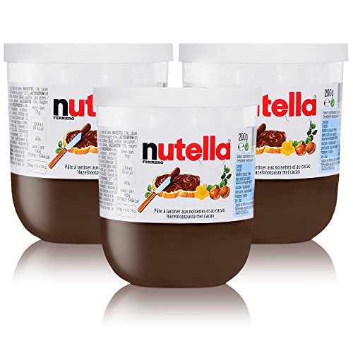 3x Ferrero Nutella Glas Brotaufstrich Schokolade 200g von Ferrero