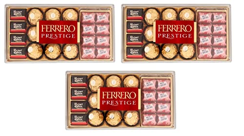 3x Ferrero Prestige Praline di Cioccolato Geschenkbox mit Schokolade Pralinen 246g Enthält Mon Chéri, Ferrero Rocher und Pocket Coffee 21 Stück von Ferrero