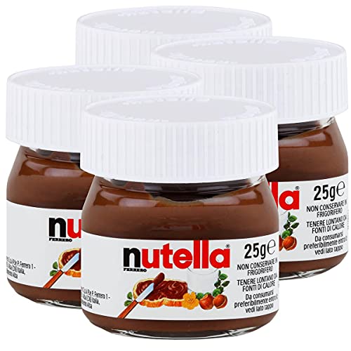 4x Ferrero Nutella World Glas Brotaufstrich Schokolade 25g von Ferrero