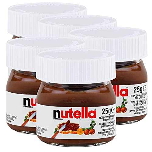 5x Ferrero Nutella World Glas Brotaufstrich Schokolade 25g von Ferrero