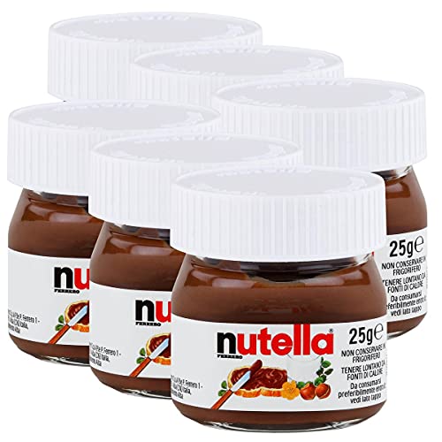 6x Ferrero Nutella World Glas Brotaufstrich Schokolade 25g von Ferrero