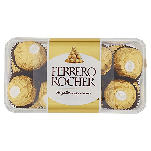 6x Ferrero Rocher Gold-Edition 16 pezzi Milchschokolade mit Haselnussfüllung 200g von Ferrero