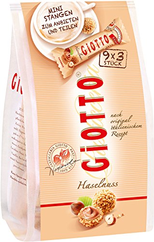 Giotto Haselnuss-Gebäck-Spezialität portionsverpackt, 3 x 3er Mini Stangen 116 g von GIOTTO