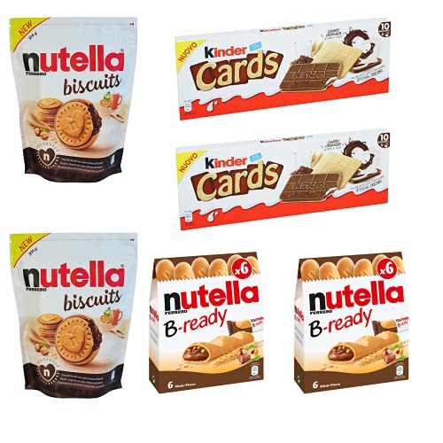 Ferrero Kinder Nutella snack set 2x Kinder cards 2x Nutella Biscuits 2x Nutella B Ready Ferrero Kinder Nutella snack set 2x Kinder cards 2x Nutella Biscuits 2x Nutella B Ready von Ferrero