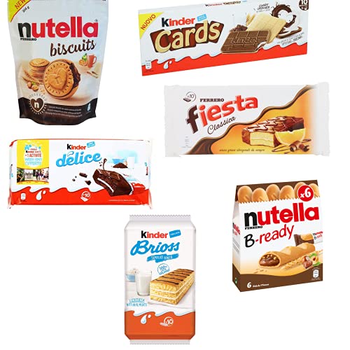 Ferrero Kinder Nutella snack set Kinder cards Nutella Biscuits Nutella B Ready Kinder Delice Ferrero Fiesta Kinder Brioss von Ferrero